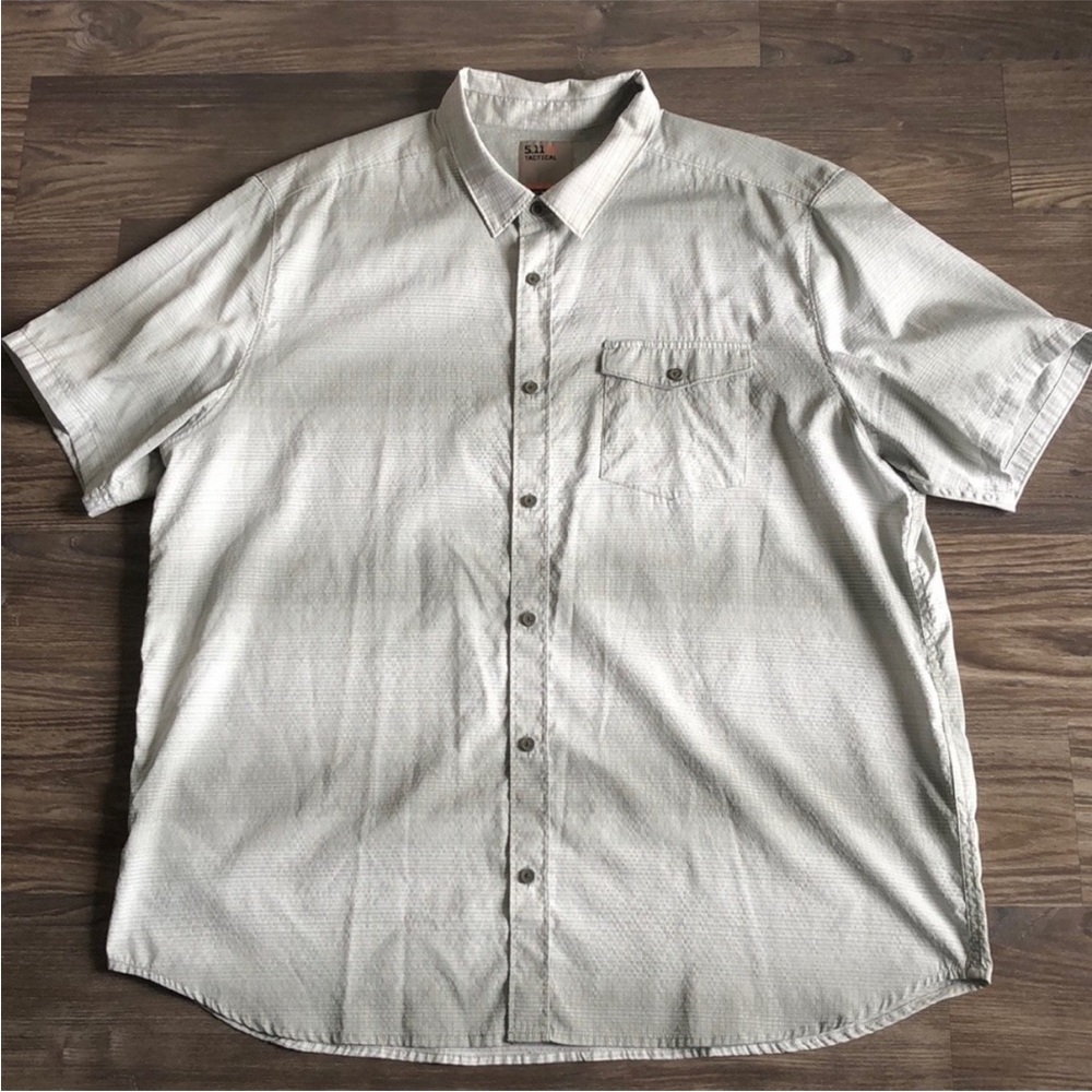 5.11 Tactical Gray Short Sleeve Button Down Shirt
